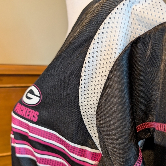 #12 RODGERS Pink & Black Jersey Green Bay Packers NFL Team Apparel Breast Cancer - Picture 4 of 10